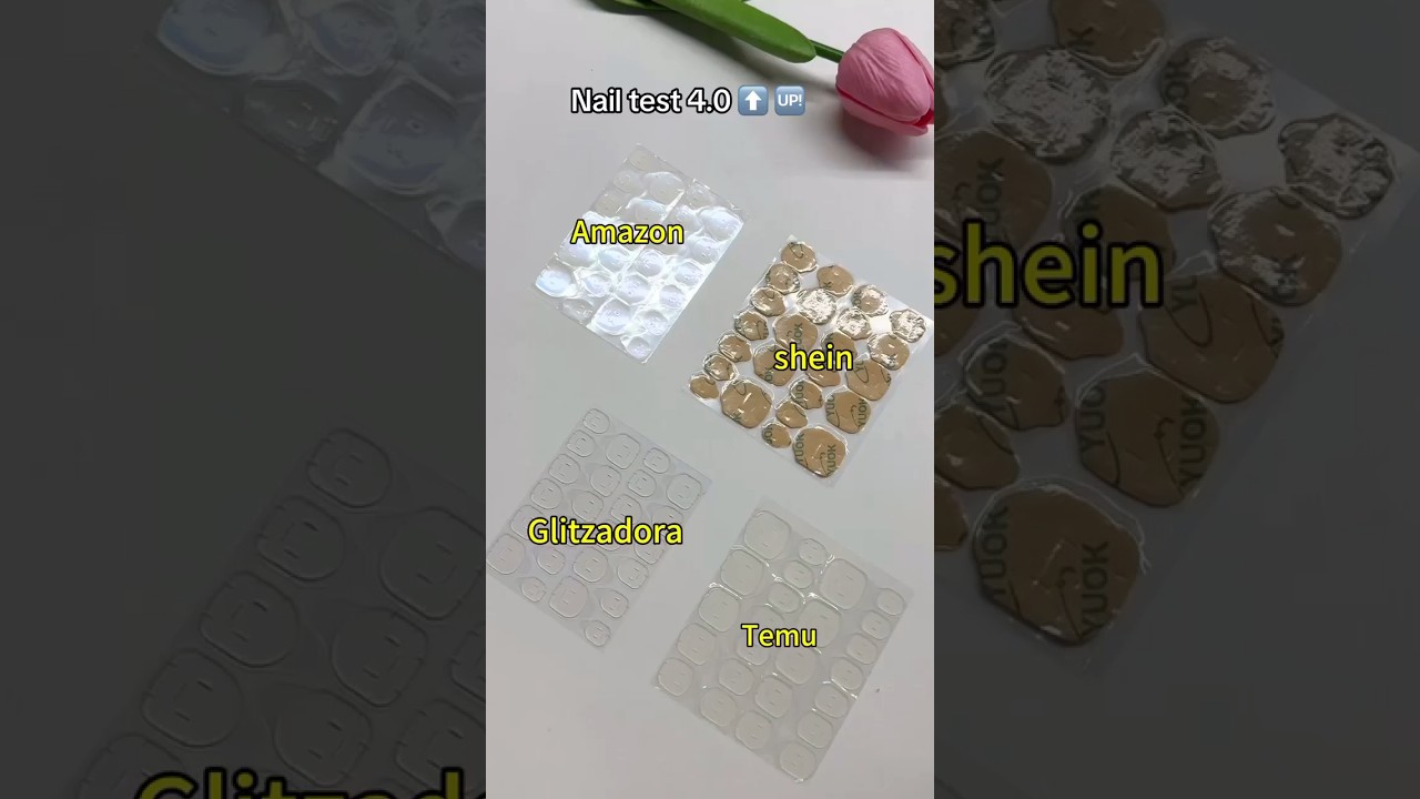 Nail  test4.0-sticky pads test! #handmadenails #pressonnails #nailtest #stickytab #nailhacks
