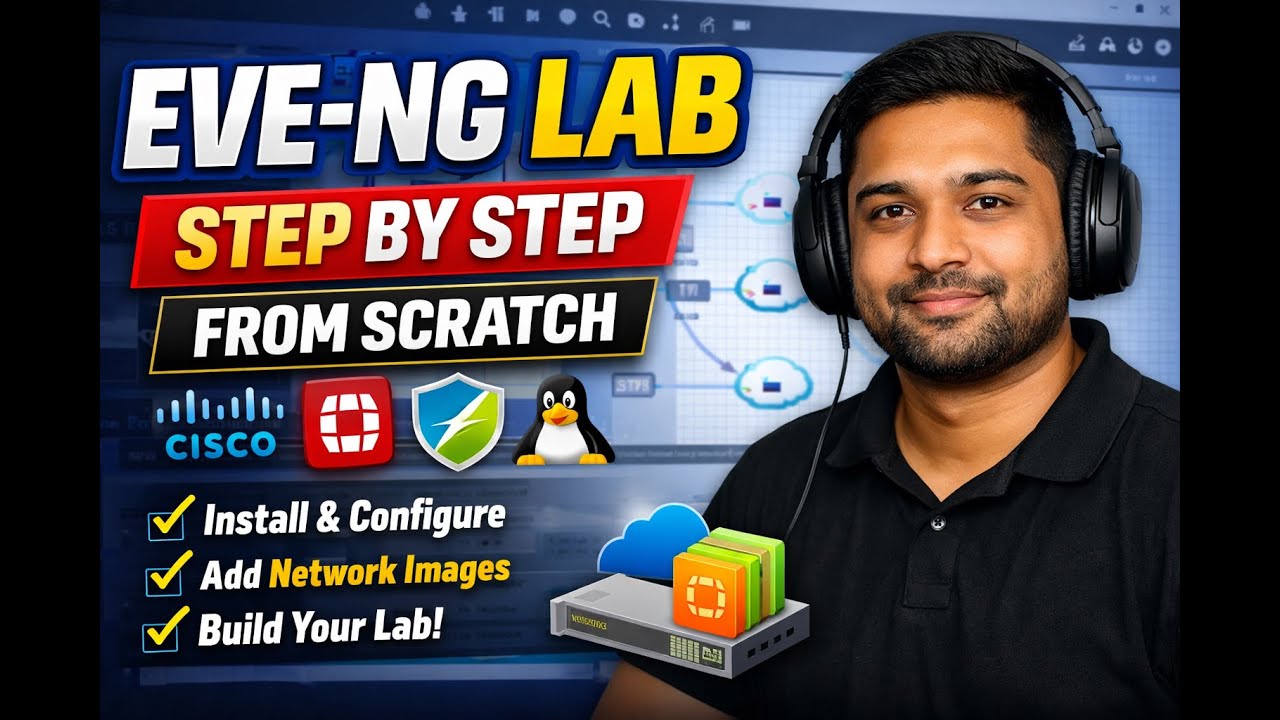 Learn How to build an EVE-NG lab step by step from scratch