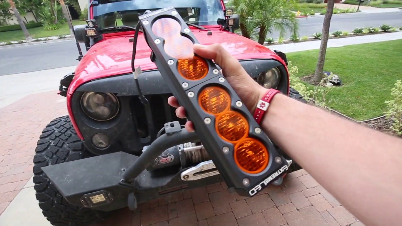 EXTREMELED 10W X6 Amber Light Install - Jeep - SUPER BRIGHT!