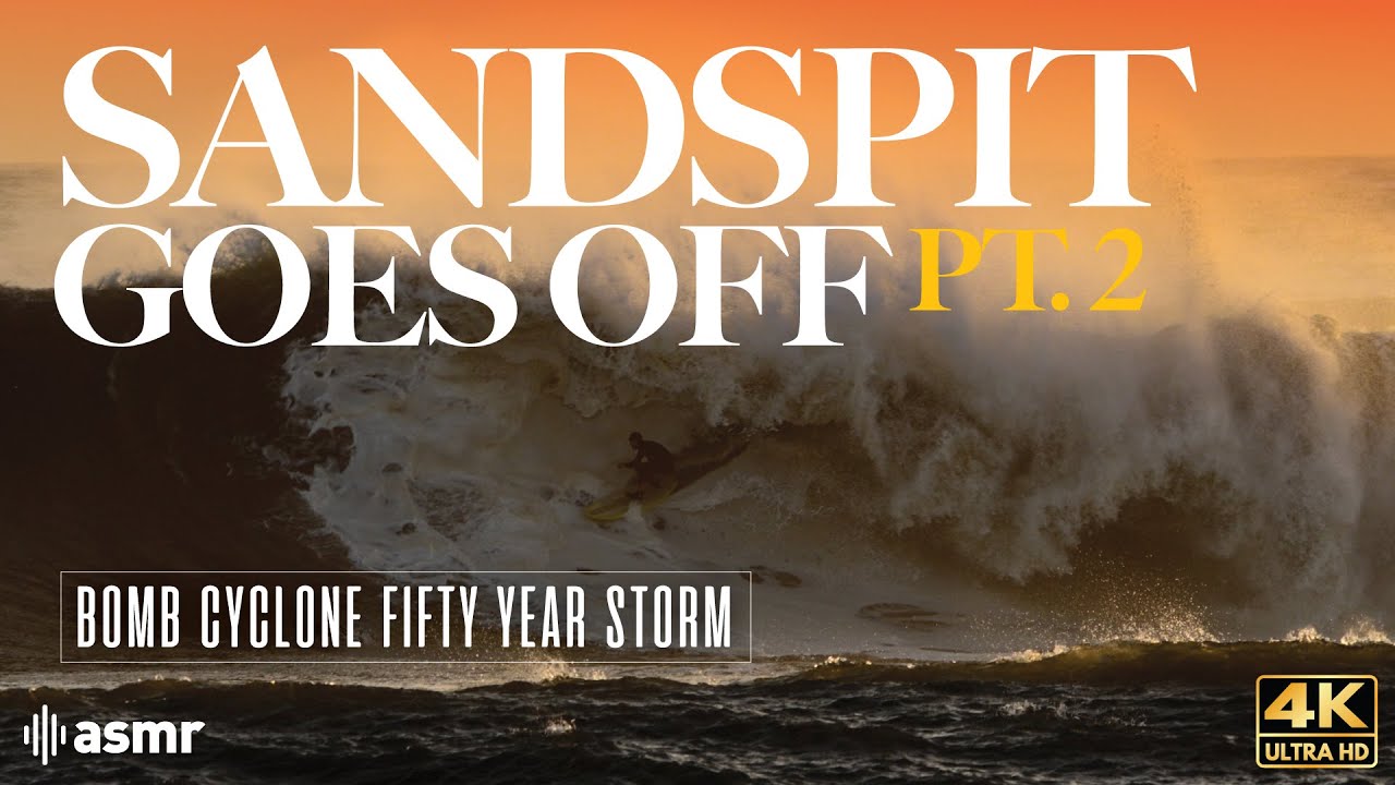 RARE BREAK SANDSPIT GOES OFF PART 2 | SANTA BARBARA  | 1/5/23 | SURFING ASMR | 4K