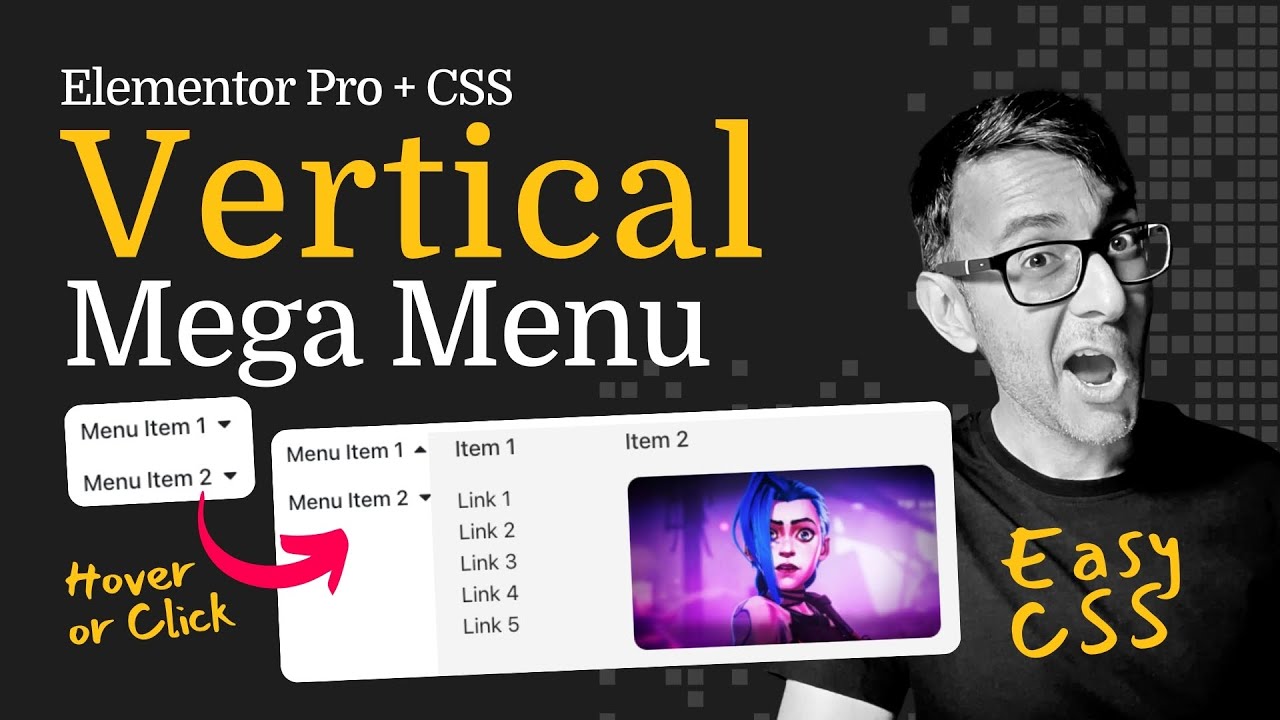Вертикальное мегаменю — Elementor Pro CSS