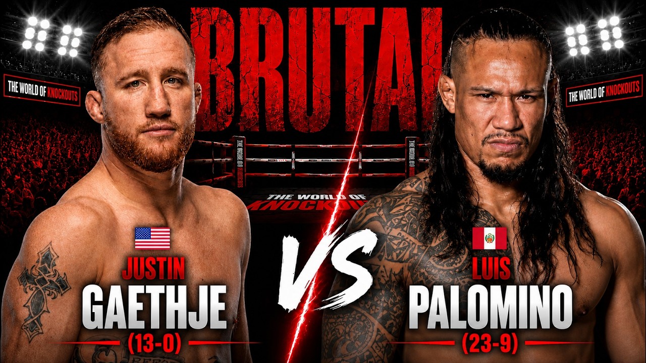 Justin Gaethje vs Luis Palomino - The Undefeated Force of BRUTALITY