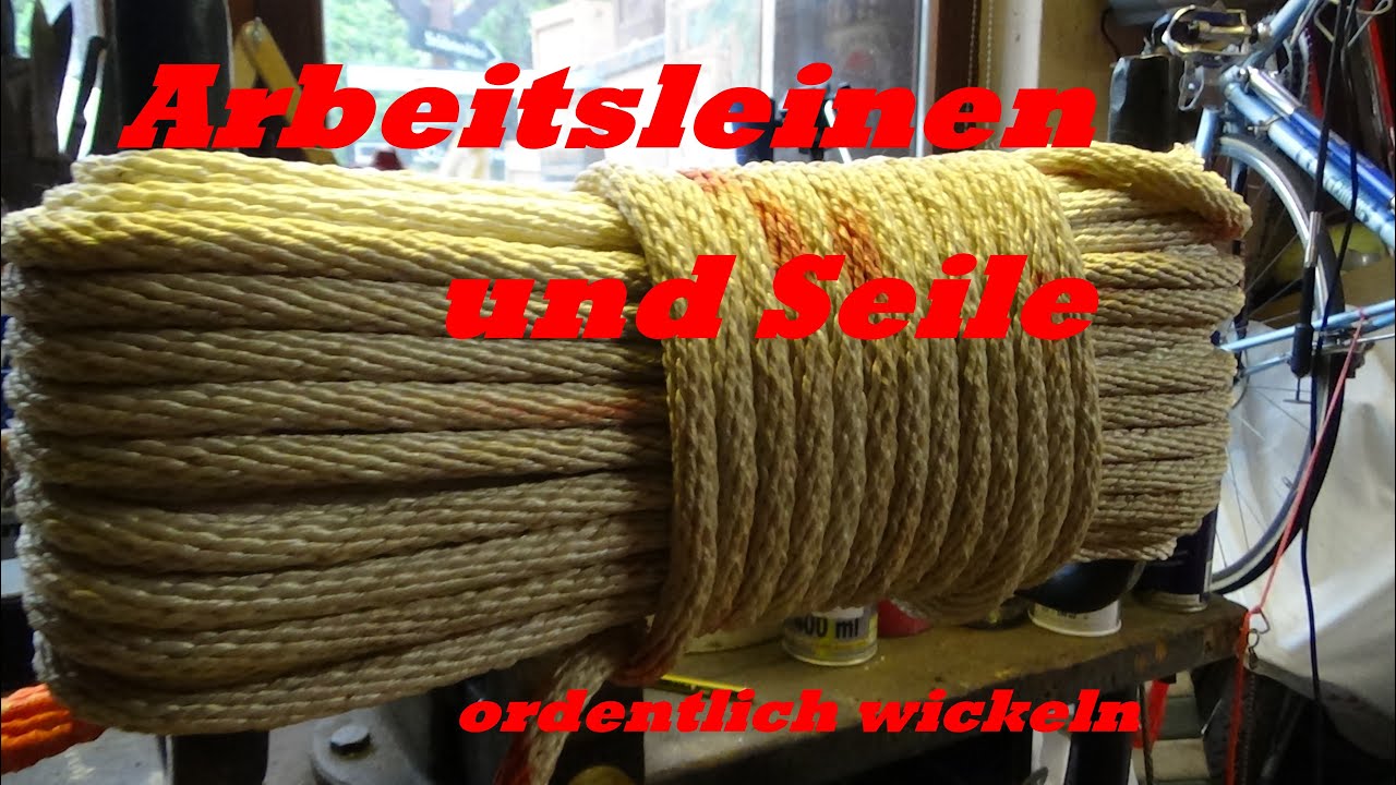 Wie man ein langes Seil oder eine Arbeitsleine der Feuerwehr wickelt