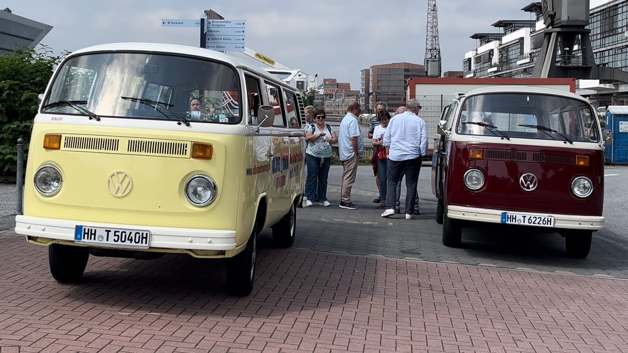 Eine Oldtimer Tour durch Hamburg, die Stadtrundfahrt im VW Bulli