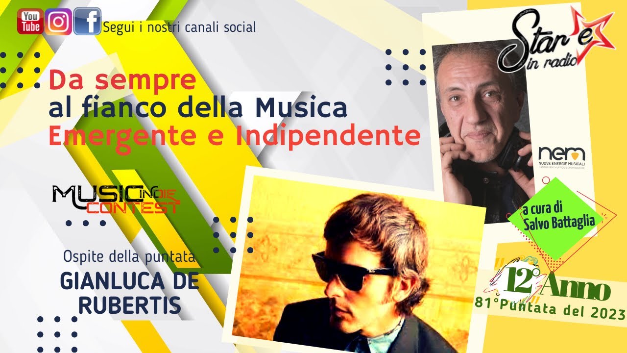 81°Puntata di Stare in Radio del 2023: Gianluca De Rubertis presenta il nuovo singolo: