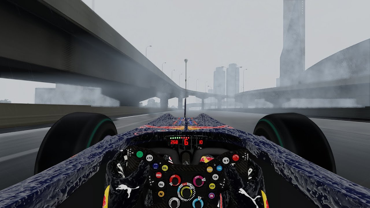 TOP SPEED 377km/h RBR Reanult RB6 Sebastian Vettel | assetto corsa | shutoko | traffic