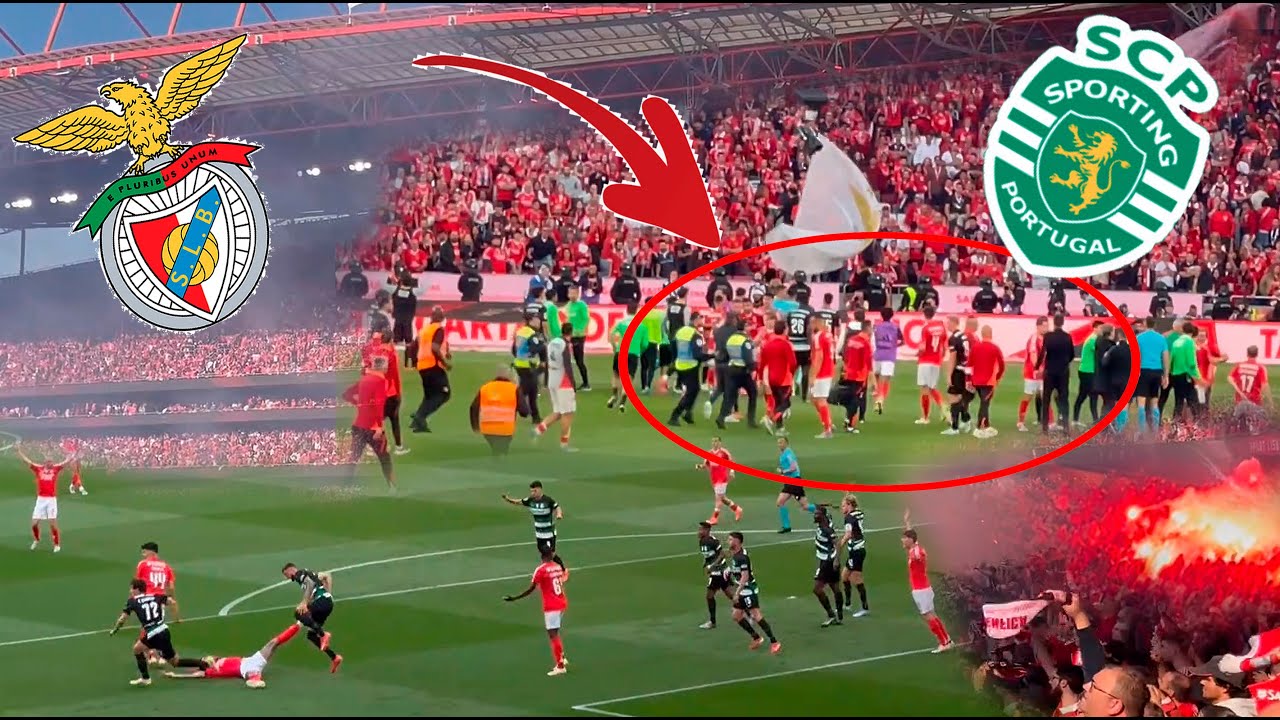 Benfica x Sporting - Jonas Motiva - Confusao no Fim - Resumo