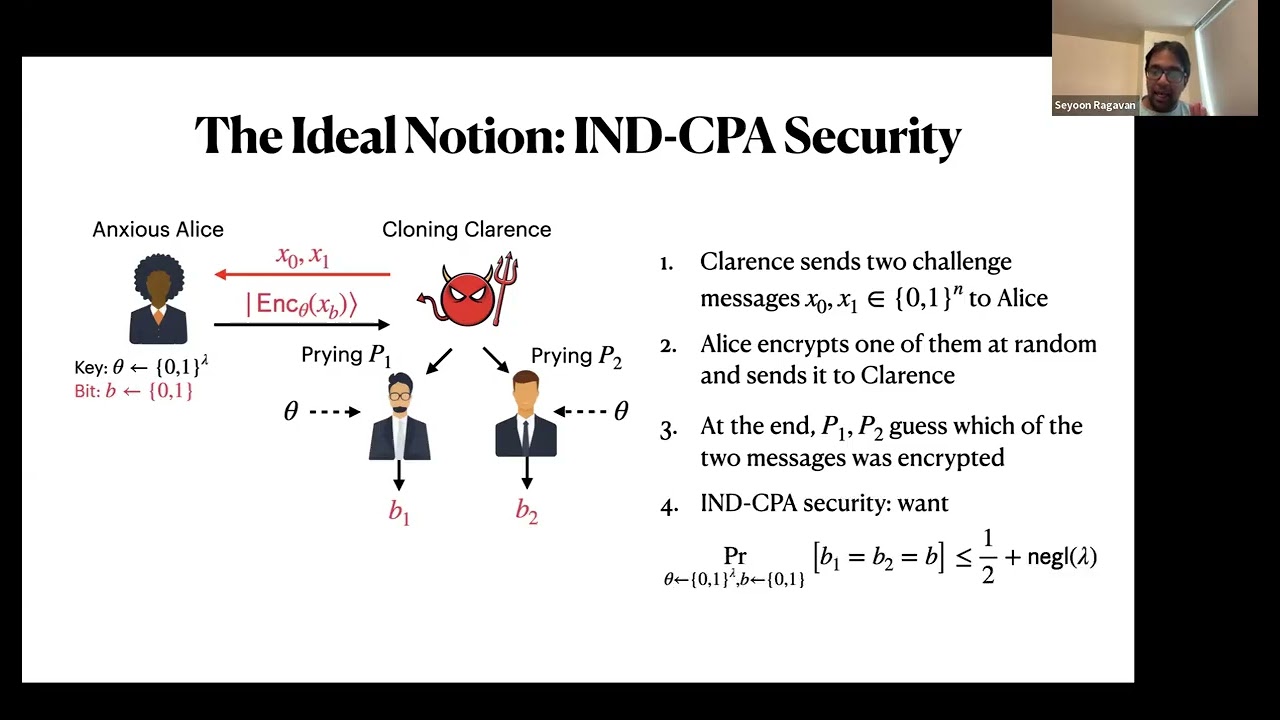 Seyoon Ragavan - Cloning Games, Black Holes, and Cryptography