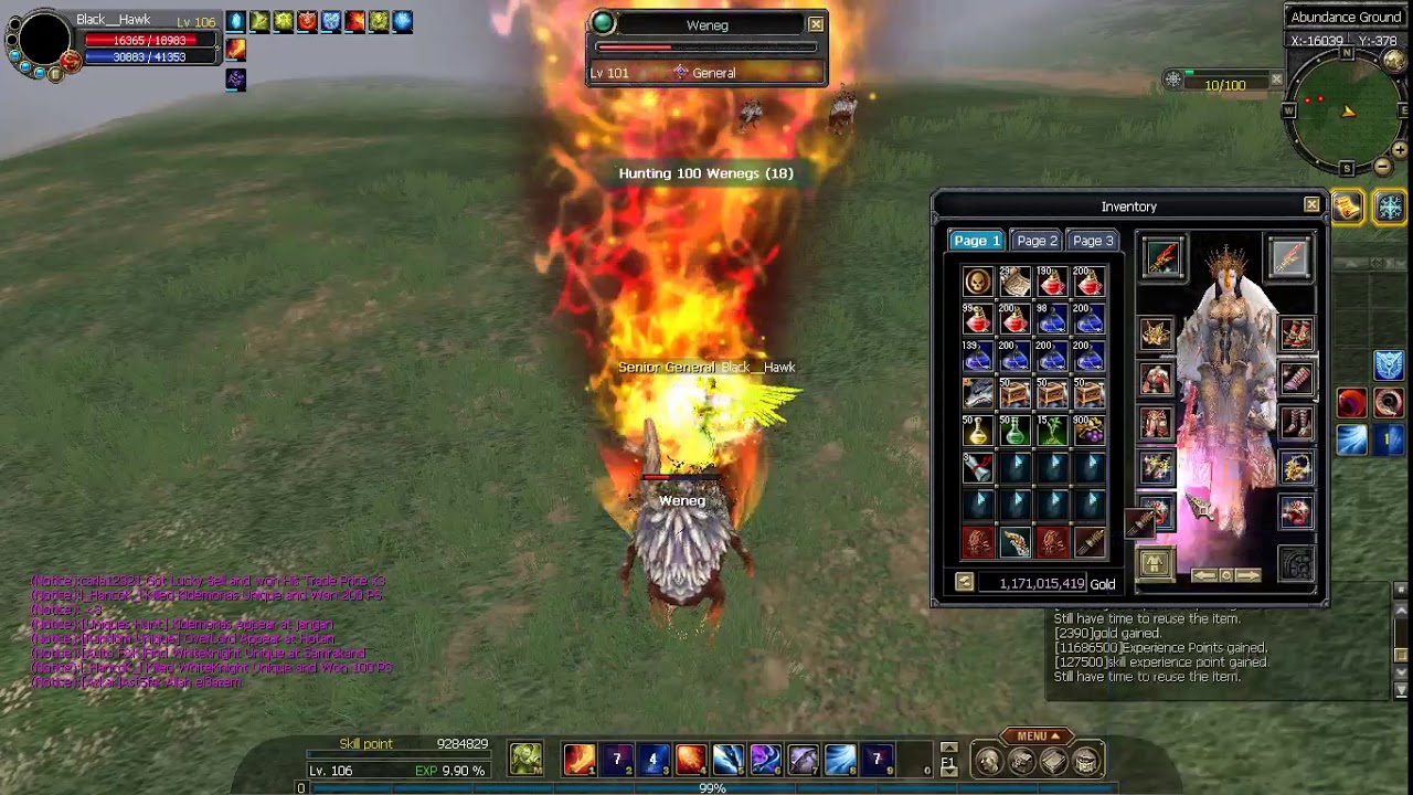 Silkroad Alexandria Quest Weneg mobs lvl 101