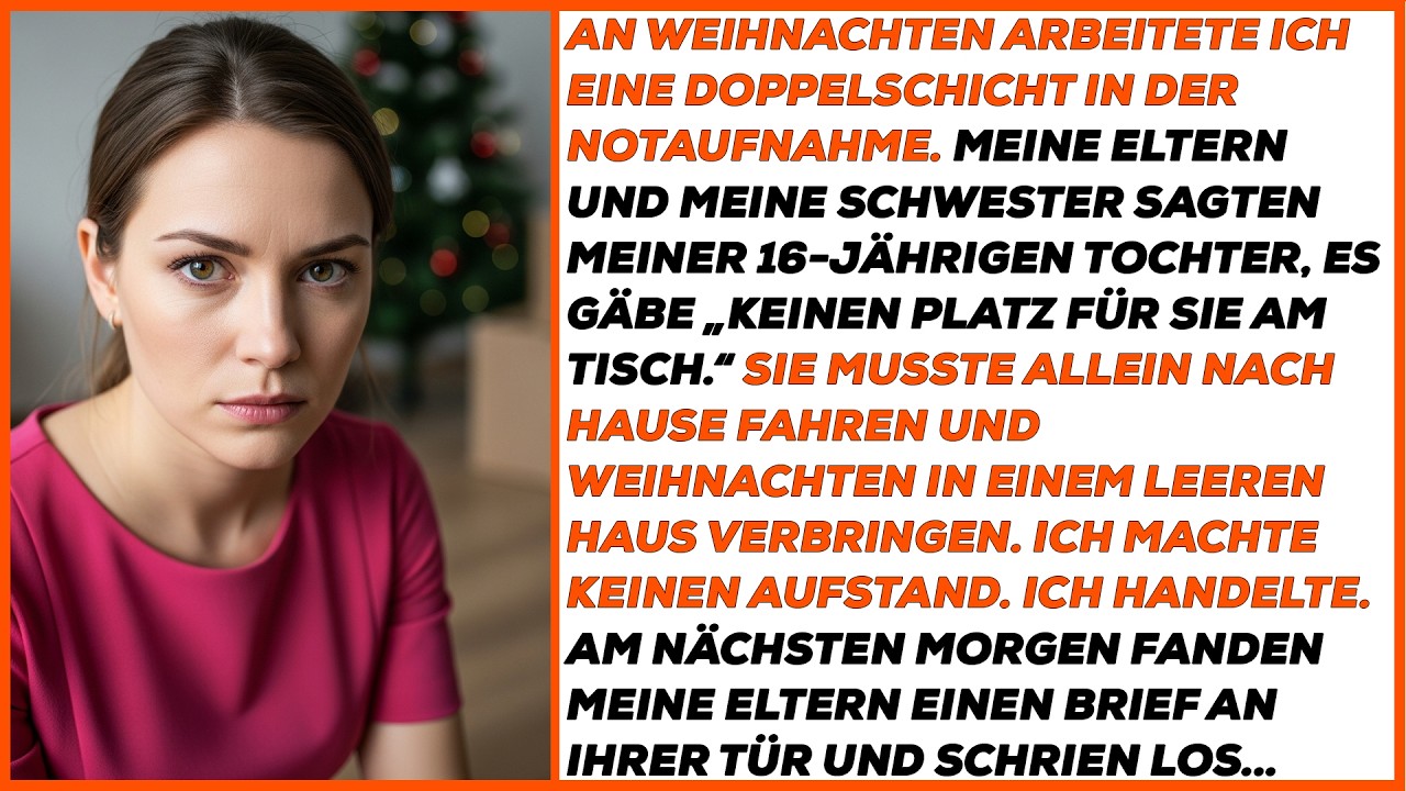 Meine Tochter verbrachte Weihnachten allein, weil meine Familie sagte, es gäbe keinen Platz.