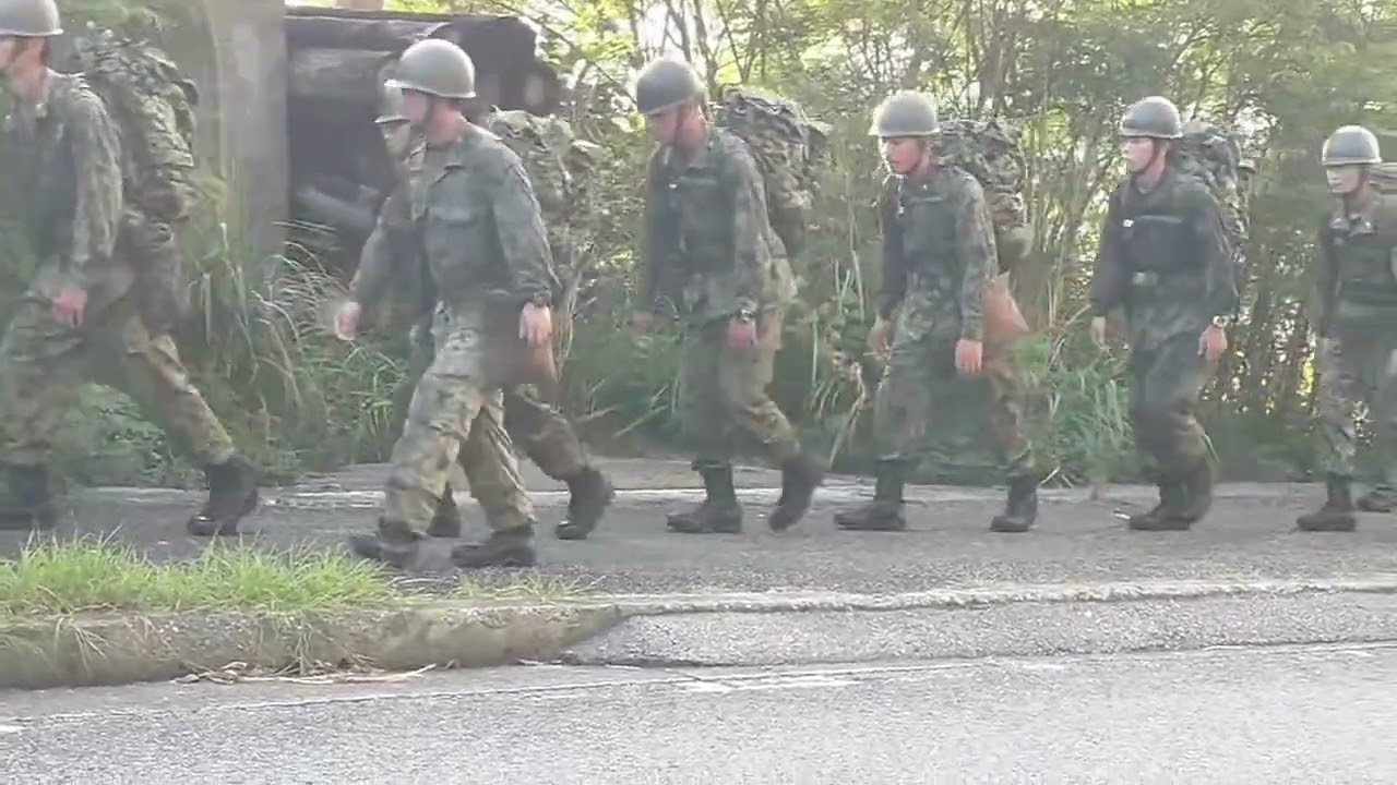 8月6日早朝 宮古島陸自「行軍」訓練の監視・抗議行動