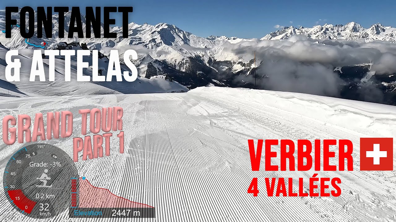 [4K] Verbier Grand Tour Part 1, Fontanet and Attelas, 4Vallées Valais Switzerland, GoPro HERO11