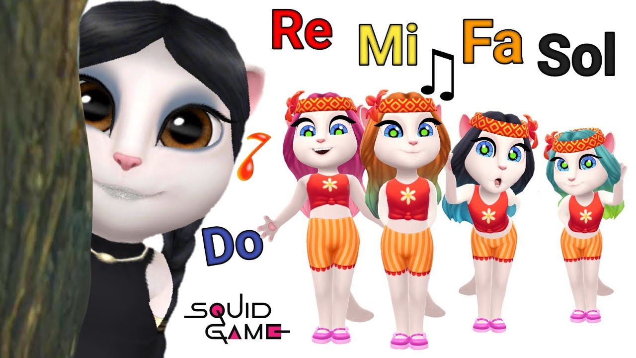 My Talking Angela 2 😍 Squid Game DO RE MI FA SOL Funny Moment 🤣