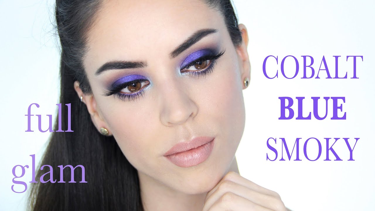 Cobalt Blue Glam | Μπλε-Μωβ Smoky Eye Μακιγιάζ