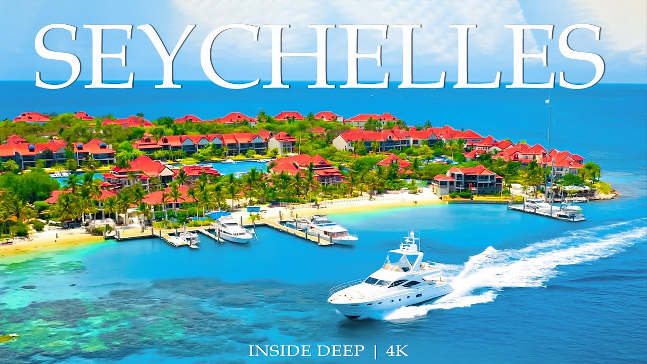 Seychelles 4K | Stunning View and Surrounding Turquoise Waters Seychelles Mahe With Deep House Chill