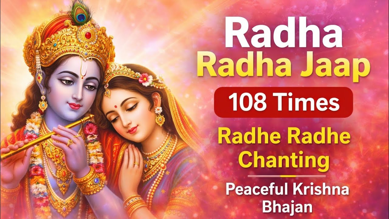 Radha Radha Jaap powerful | Radhe Radhe Chanting | Peaceful Krishna Bhajan 🙏