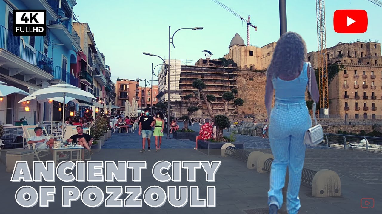 Evening walk in POZZUOLI Naples - 4K
