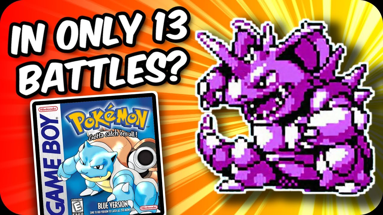 Can Nidoking beat Pokemon Red/Blue with only 13 battles? || Ultra Minimum Battles Rom Hack