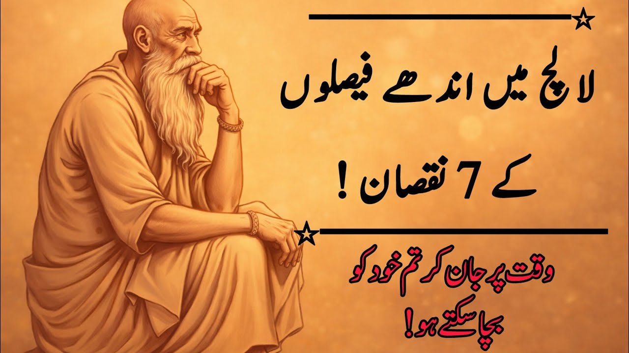 7 Dangerous Consequences of Greed | Mind Awakening Quotes | Dark Psychology | Urdu Wisdom