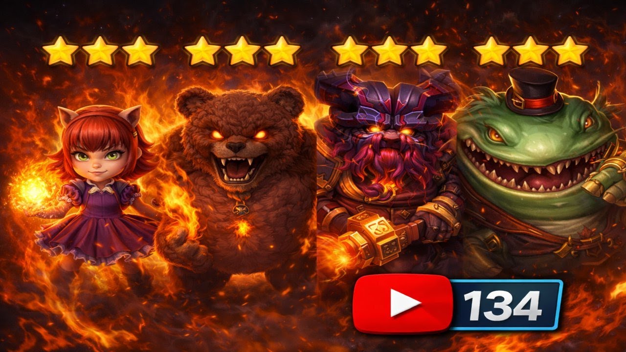 Annie & Tibbers & Ornn & Tahm Kench ⭐⭐⭐ TFT SET 16