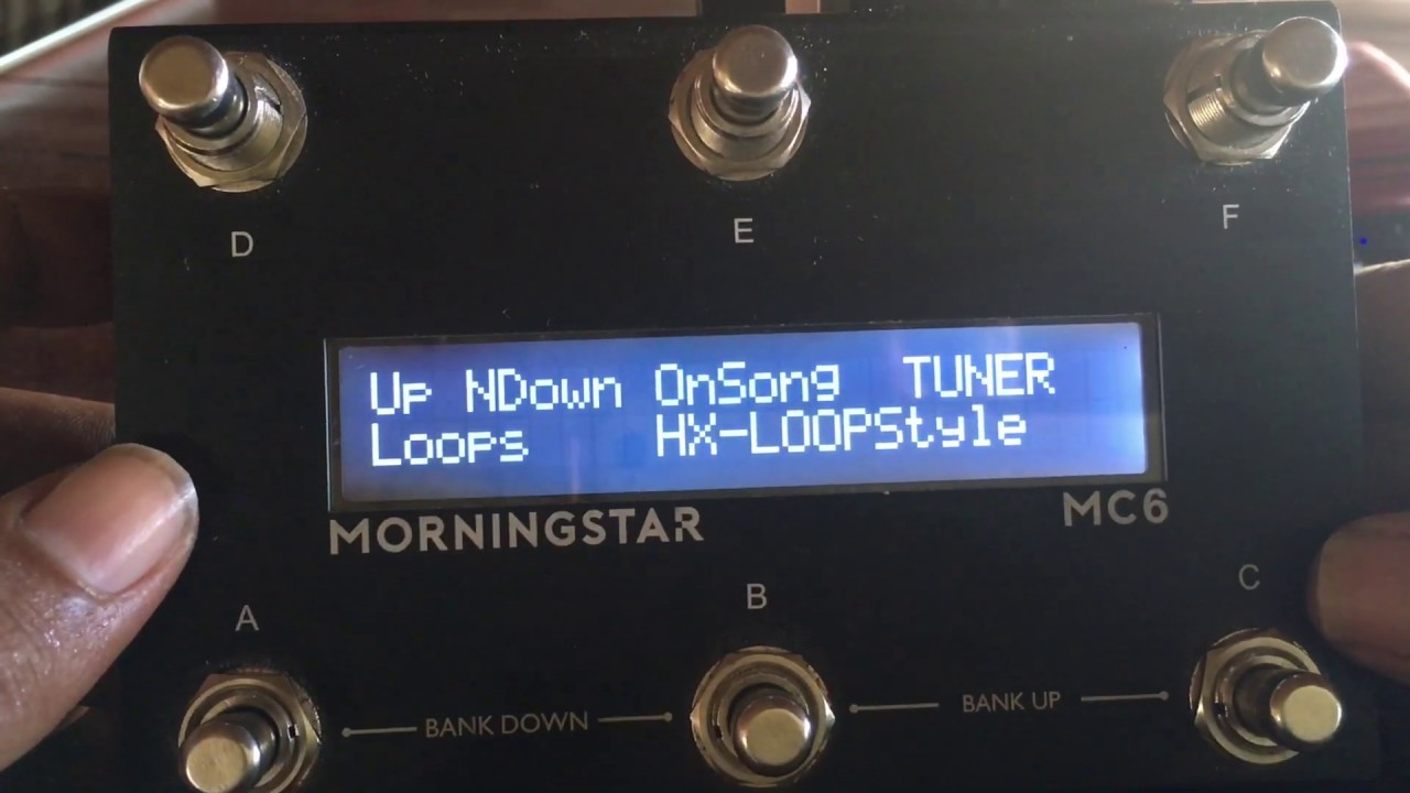 The Morningstar MC6 - building up a custom menu structure