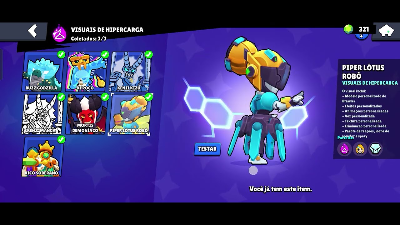 Mostrando minha conta do brawl Stars 