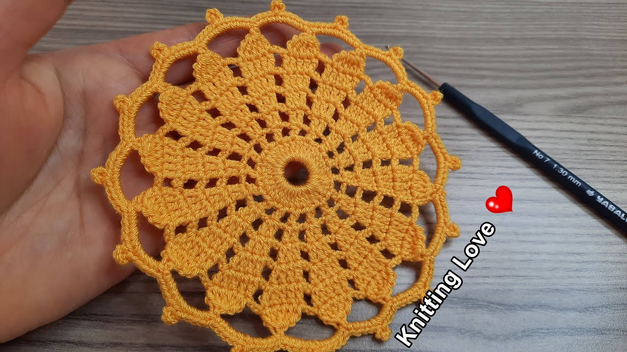 AMAZING Beautiful Crochet Flower Design Crochet online tutorial for beginners Tığ işi Örgü 2022
