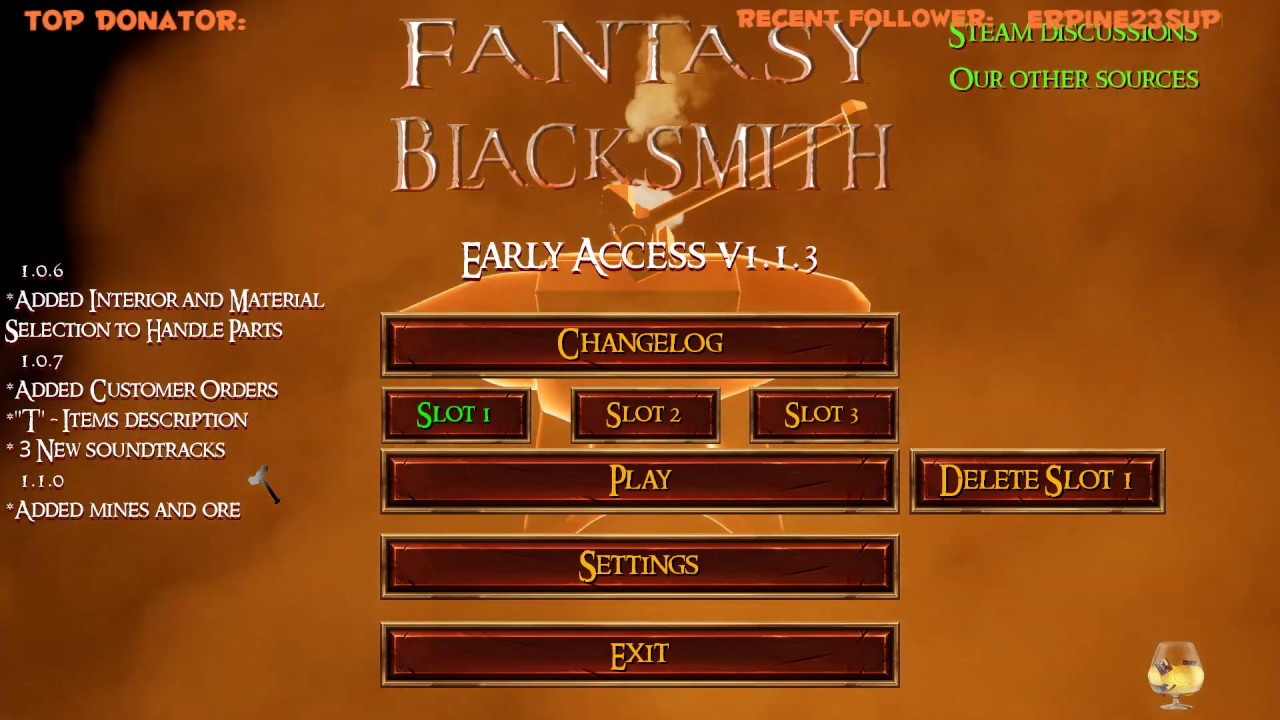 Fantasy Blacksmith - A new bug in Fantasy Blacksmith game, introduced to my save with the last patch