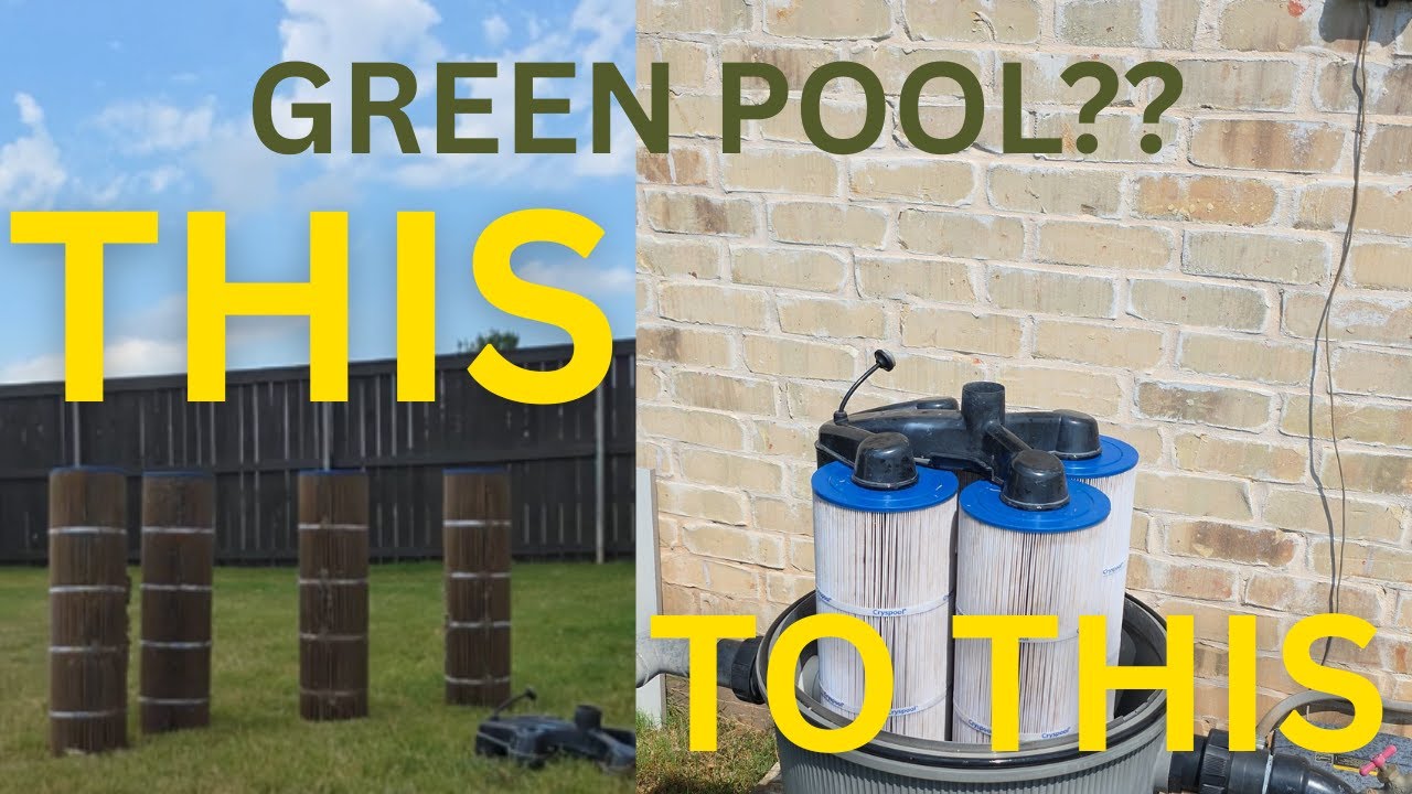 Pool cartridge filter clean. Jandy quad cartridge.
