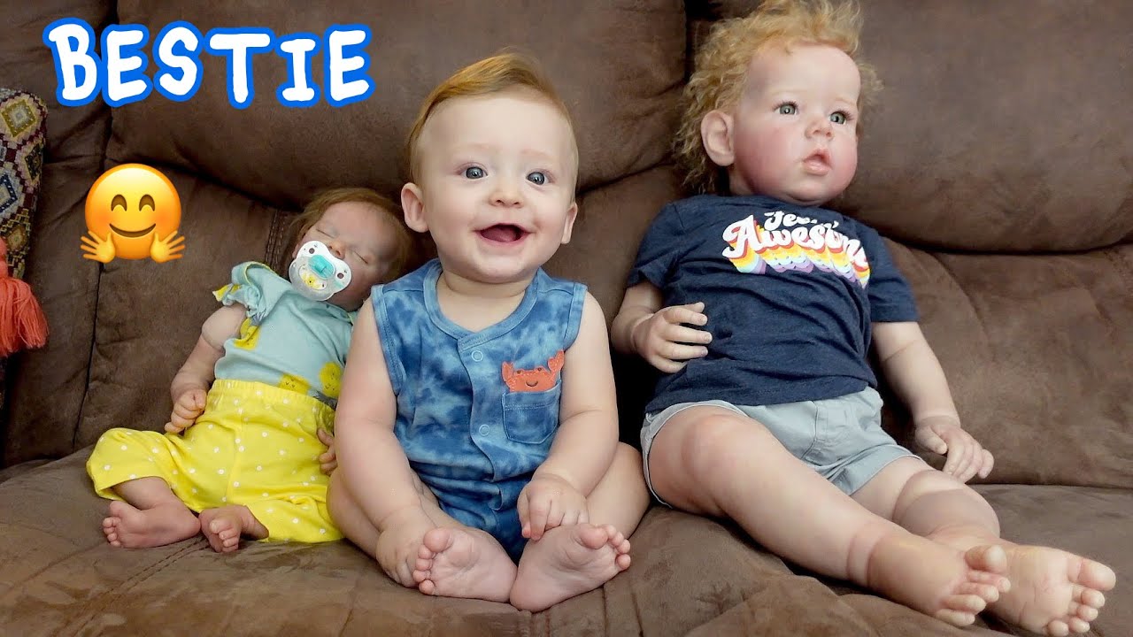 Baby Jameson Reacts to Reborn Toddler and Baby Reborns