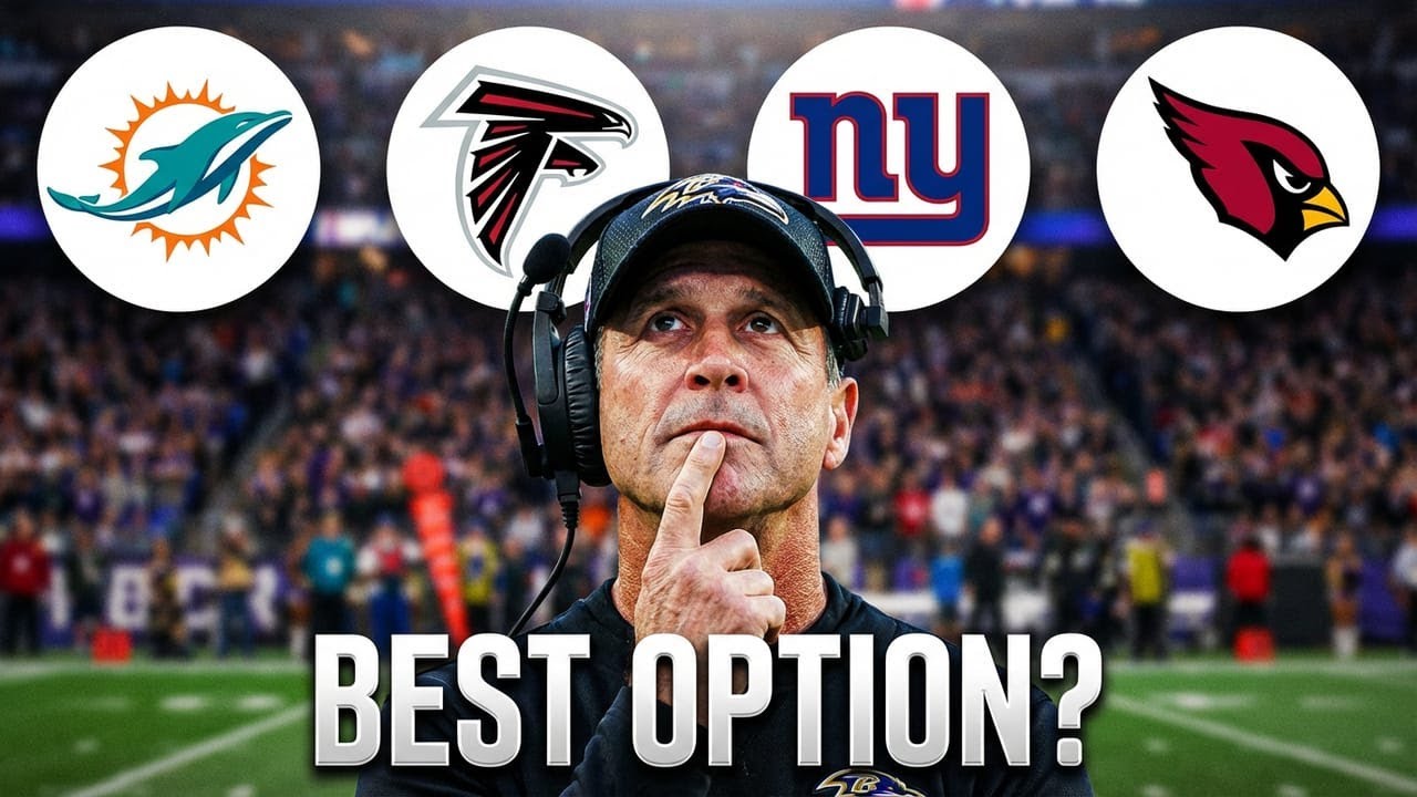 Ranking the Top 6 Teams for John Harbaugh! (Raiders, Giants, or Falcons?#nfl #football