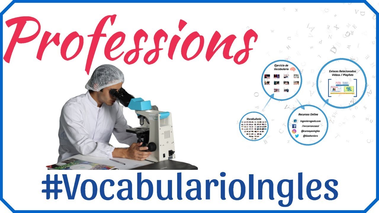 Vocabulario de las profesiones y ocupaciones en inglés con imágenes. Oficios inglés y español # 2