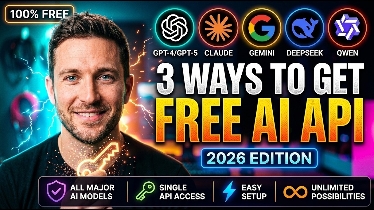 3 Ways to Get FREE AI API in 2026 &mdash; No Credit Card, No Limits, No Subscription!