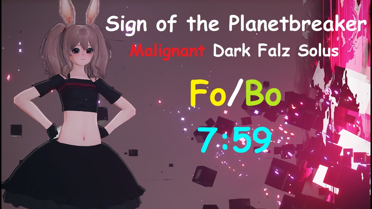 [PSO2:NGS] Sign of the Planetbreaker - Dark Falz Solus Rank 2 Solo Fo/Bo 
