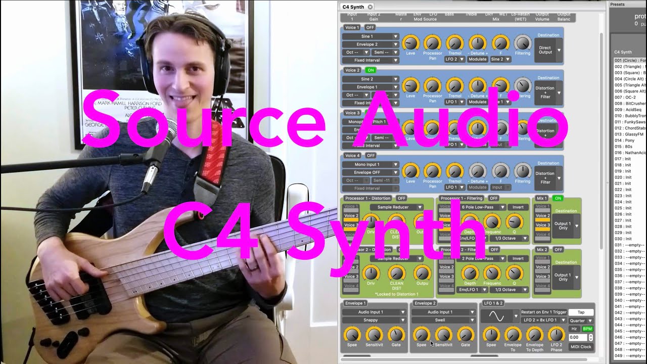 Source Audio C4 Synth — подробное знакомство с редактором Neuro App — демонстрация баса