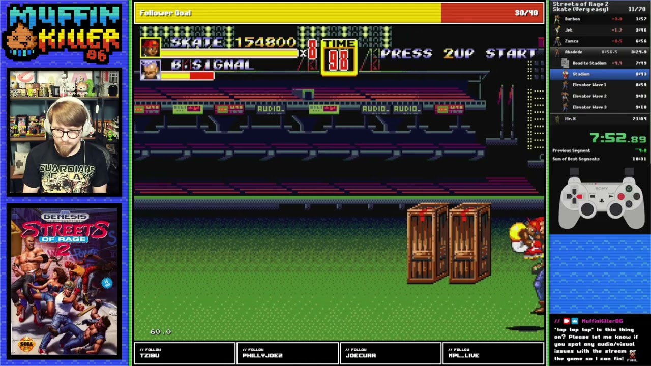 Speedrun: 20:41 Streets of Rage 2 - Skate (Very Easy, from 2022)