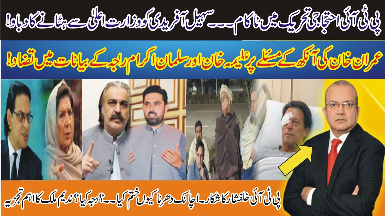 سہیل آفریدی کووزارت اعلیٰ سےہٹانےکادباو،پی ٹی آئی احتجاج میں ناکام،ندیم ملک کےانکشافات