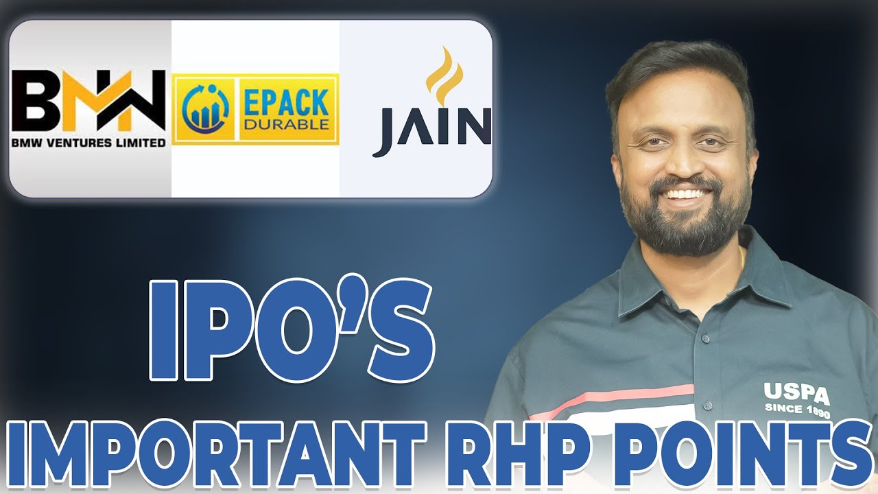 Jain Resource Recycling, Epack Prefab & BMW Ventures IPO Important RHP Points