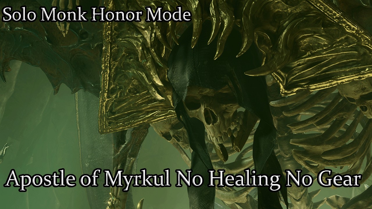 Solo Monk Honor Mode Apostle of Myrkul No Healing No Gear