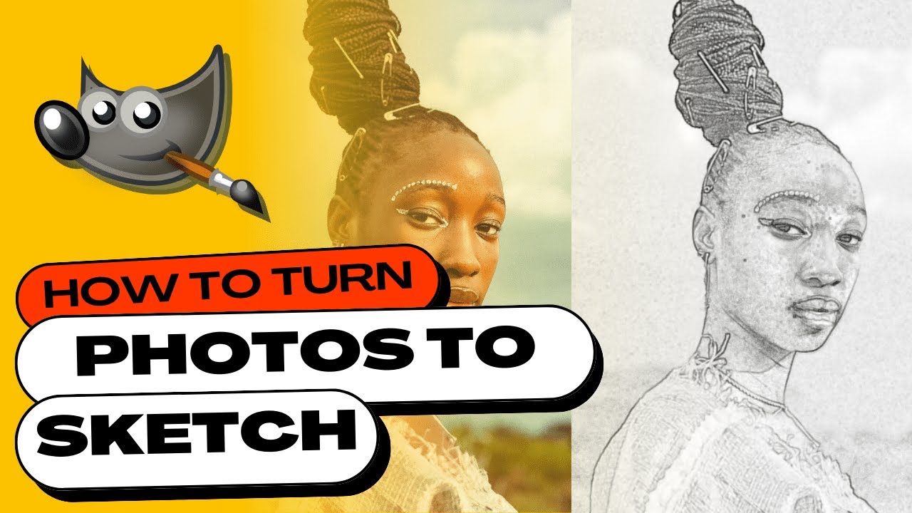 How to Turn a Photo into a PENCIL SKETCH / DRAWING in GIMP