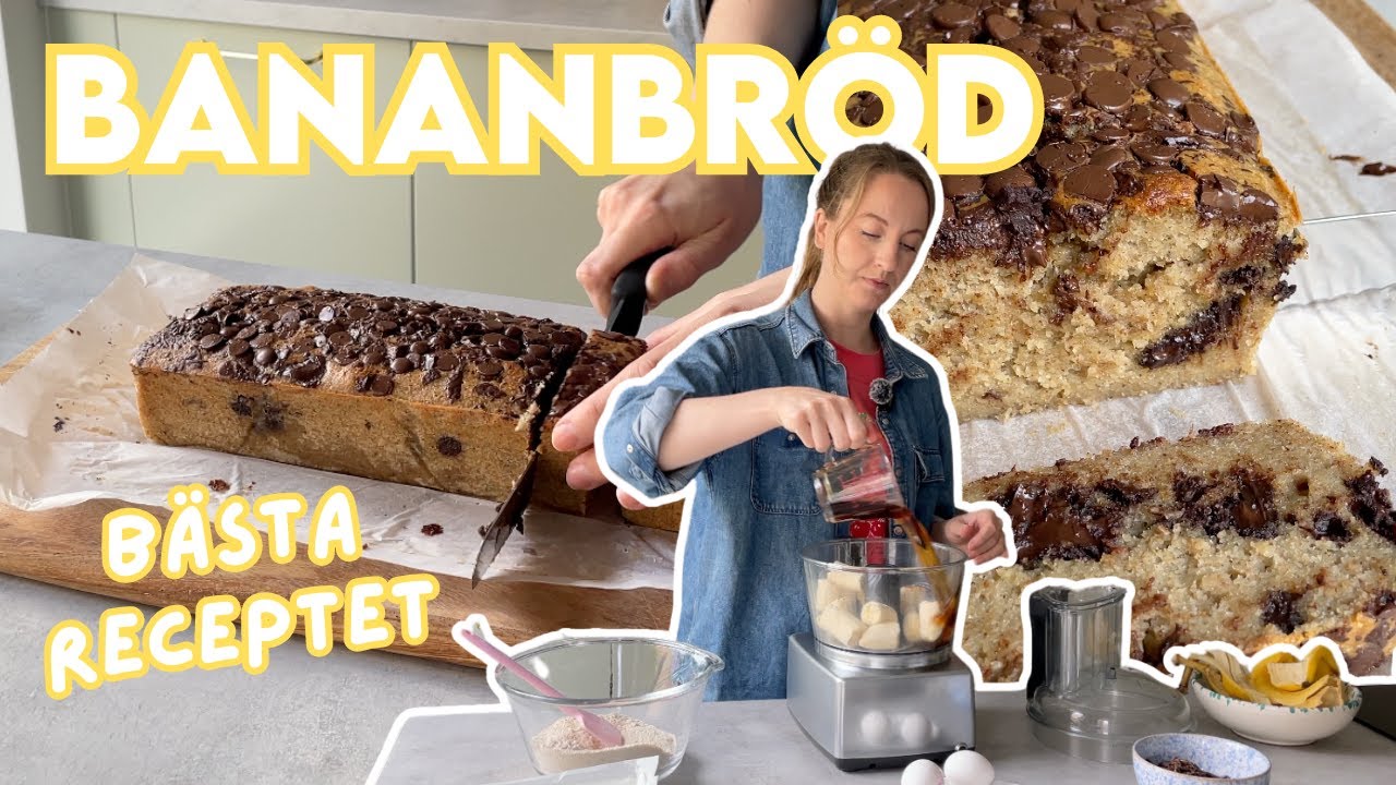 Mitt bästa bananbröd - utan vitt mjöl eller vitt strösocker