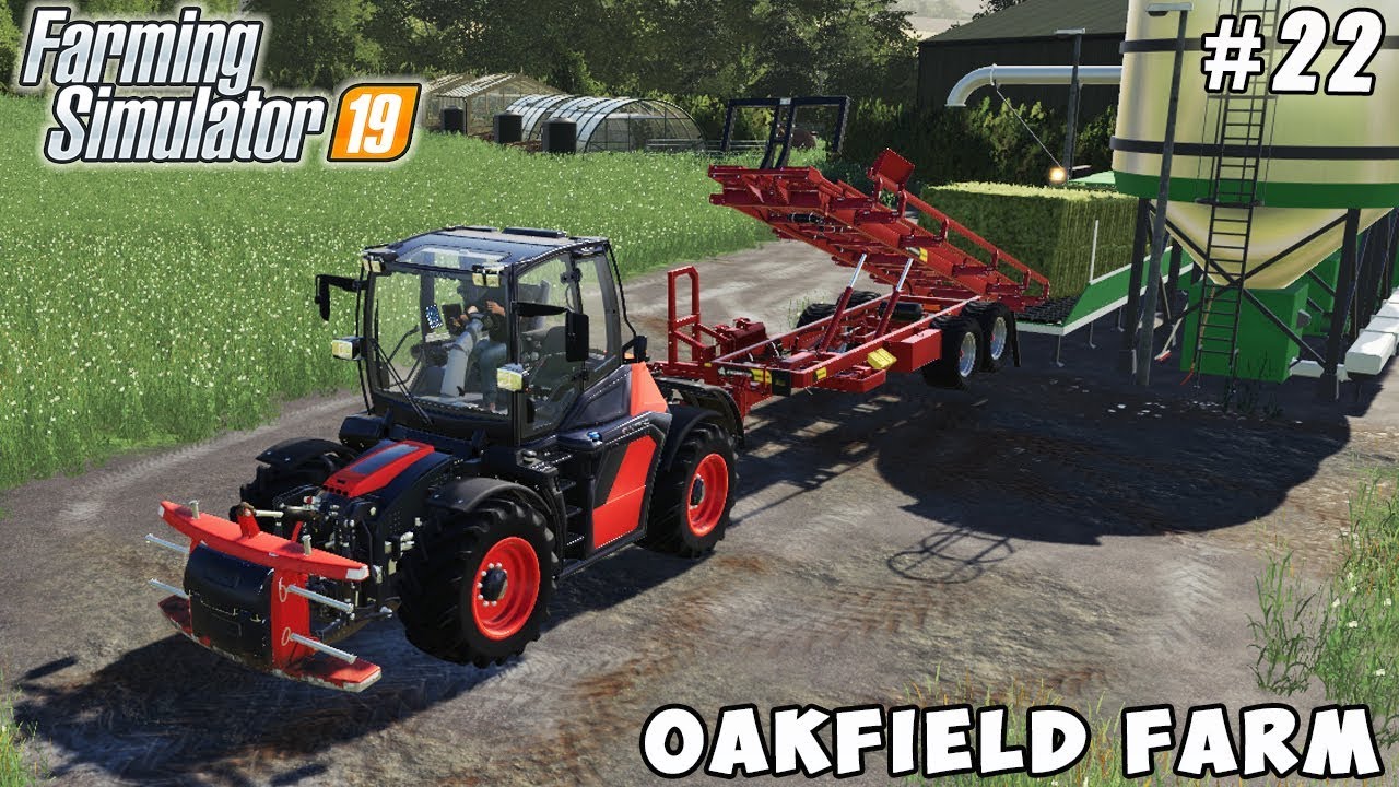 Baling hay, picking bale, sowing wheat | Farming on Oakfield Farm | FS 19 | Timelapse #22