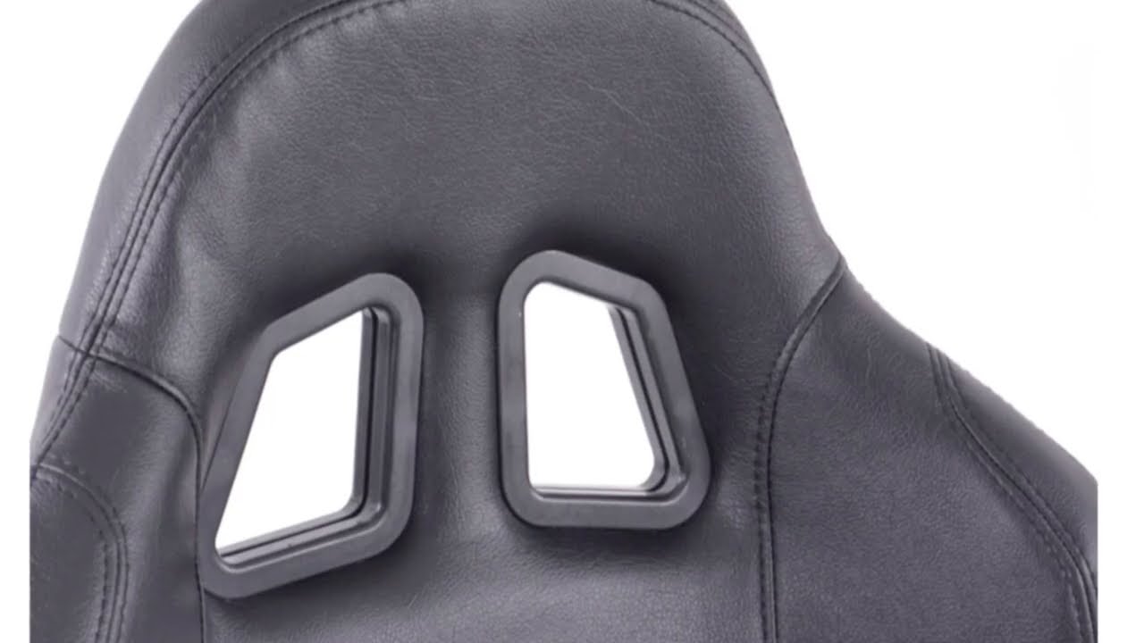 FK Pair of Universal Sports Bucket Seats Black Reclining inc univ slide runners
