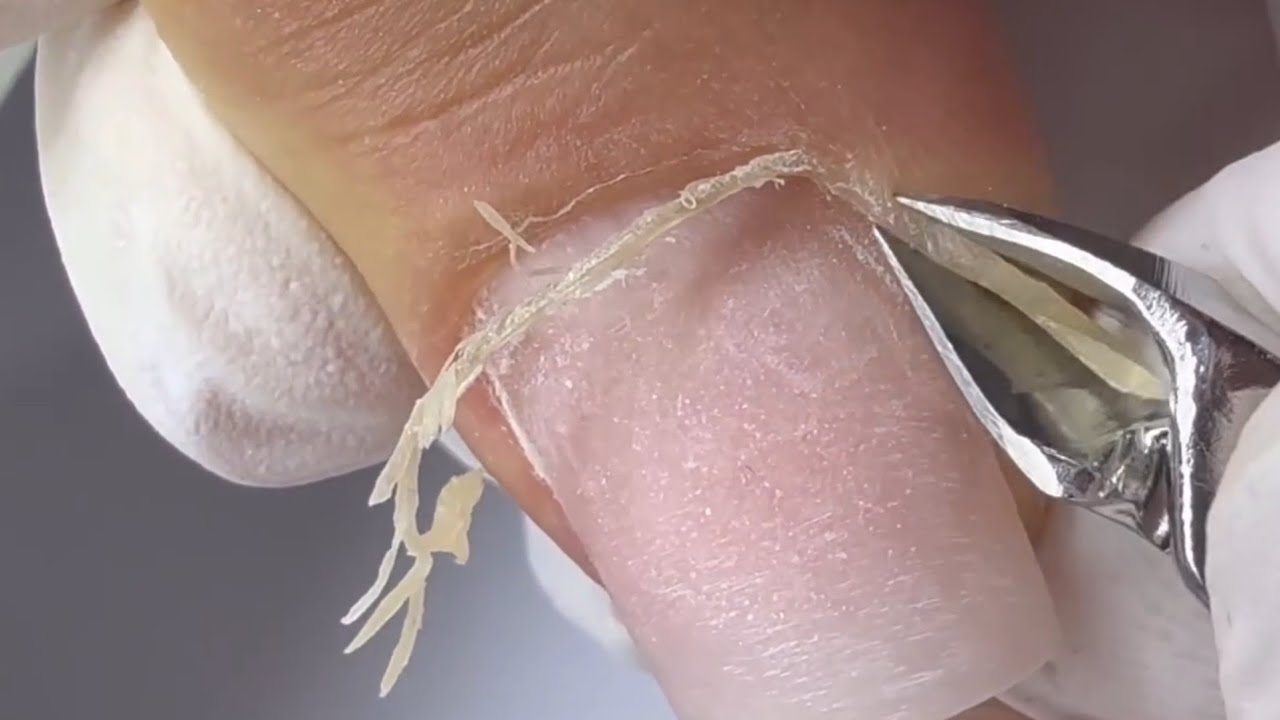 Deep Cuticle Removal in One Continuous Cut | Oddly Satisfying Russian Manicure Clean Up