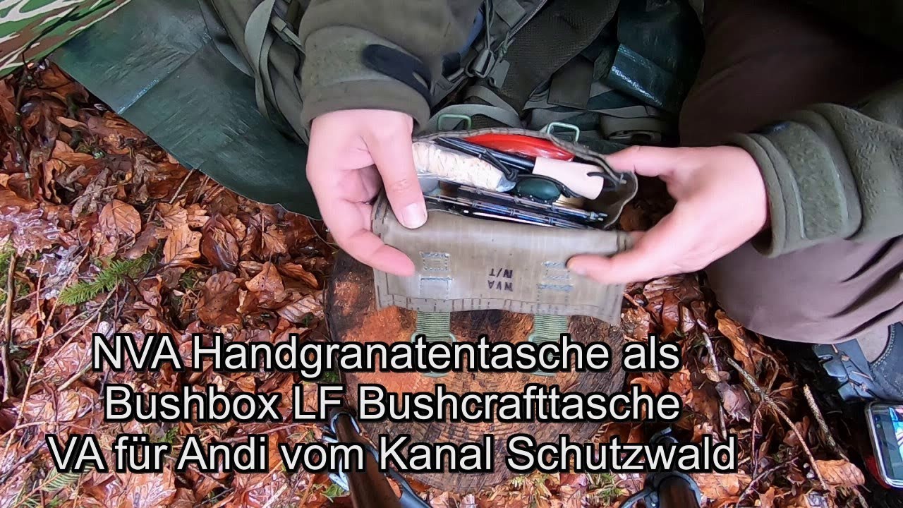 NVA Handgranatentasche als Bushbox LF Bushcrafttasche VA für Andi vom Kanal Schutzwald