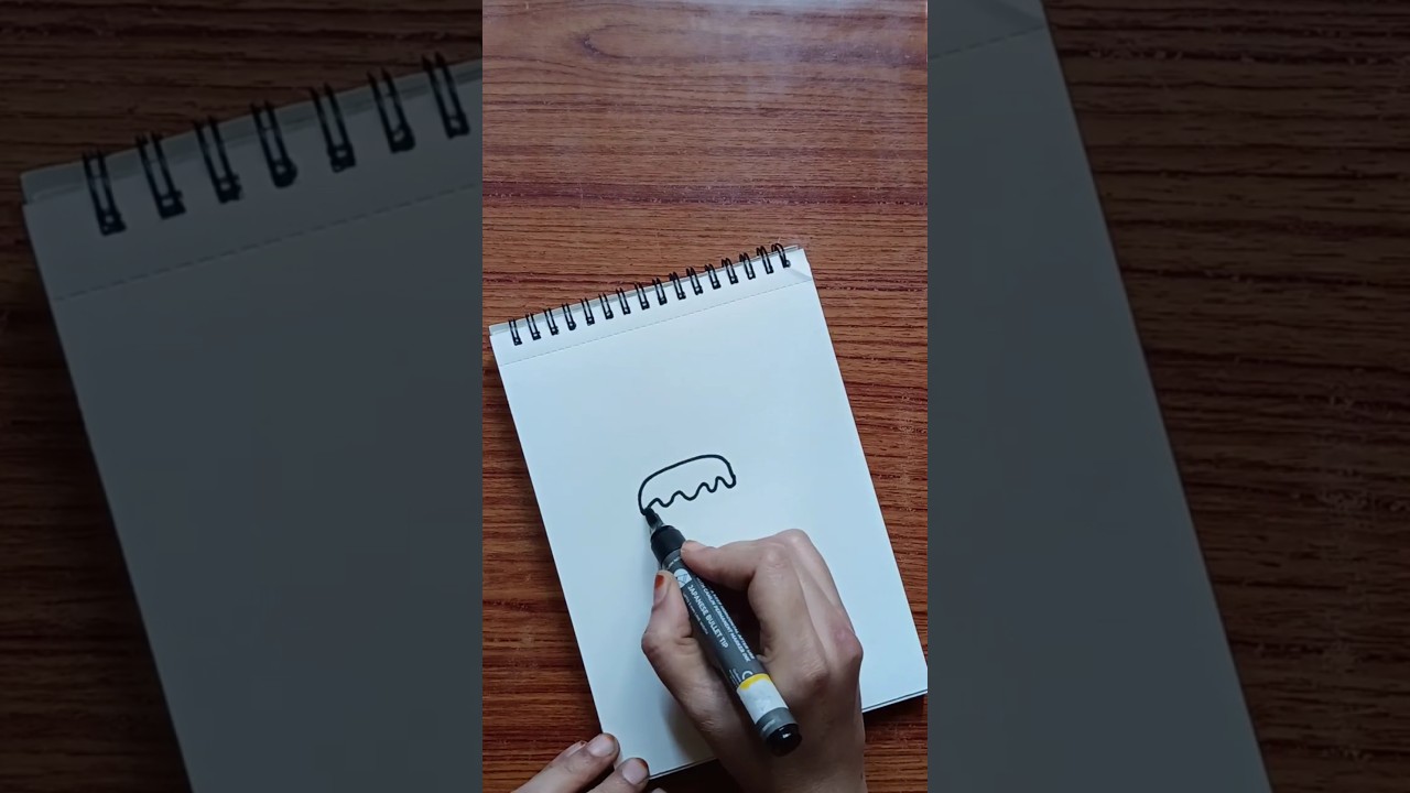 Easy Marker Cake Drawing with sketch magic