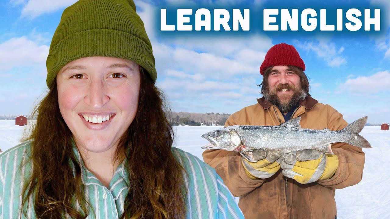 🟡 Real ENGLISH Stories | Ice Fishing in Minnesota (Comprehensible Input)