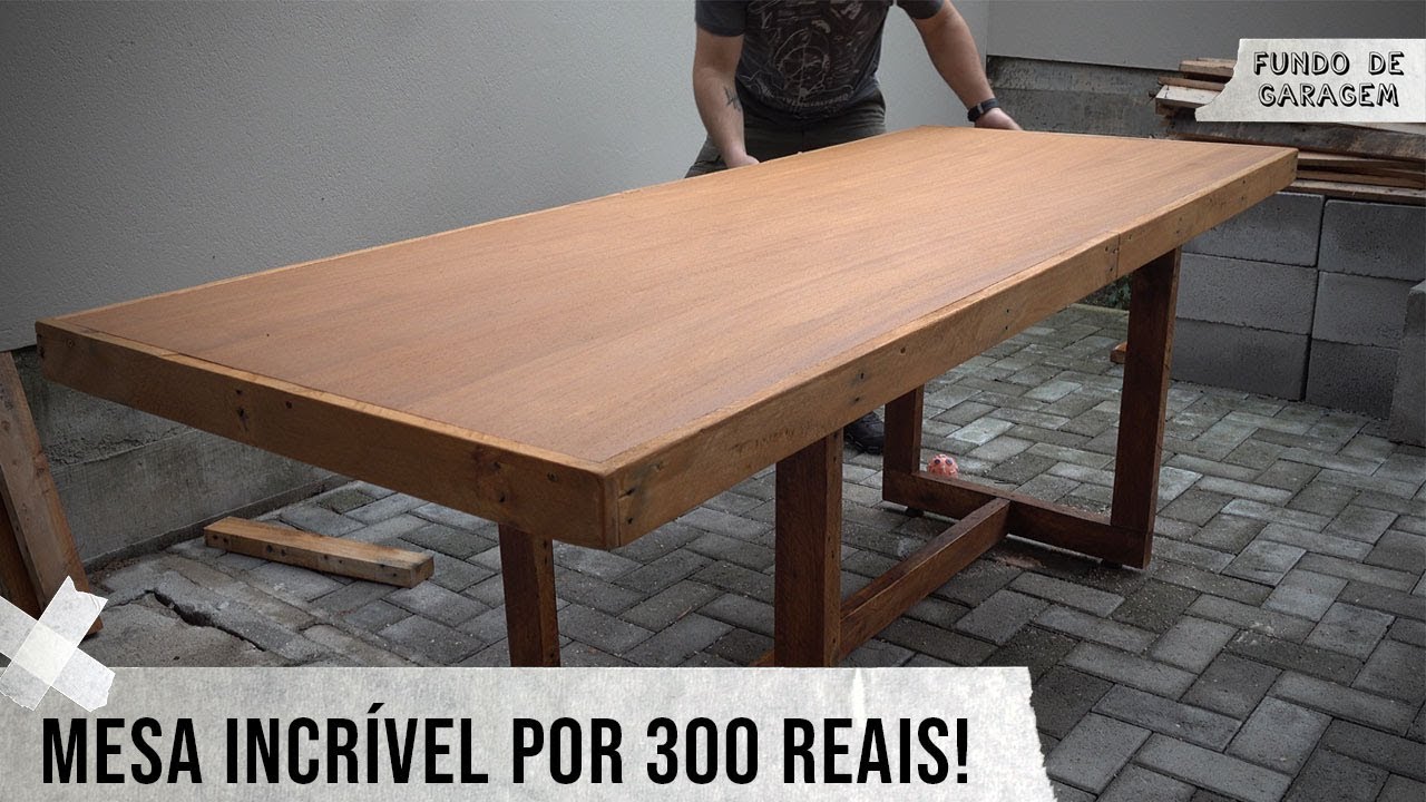 Como fazer uma mesa com pallets e porta usada! - Fundo de Garagem Ep.05