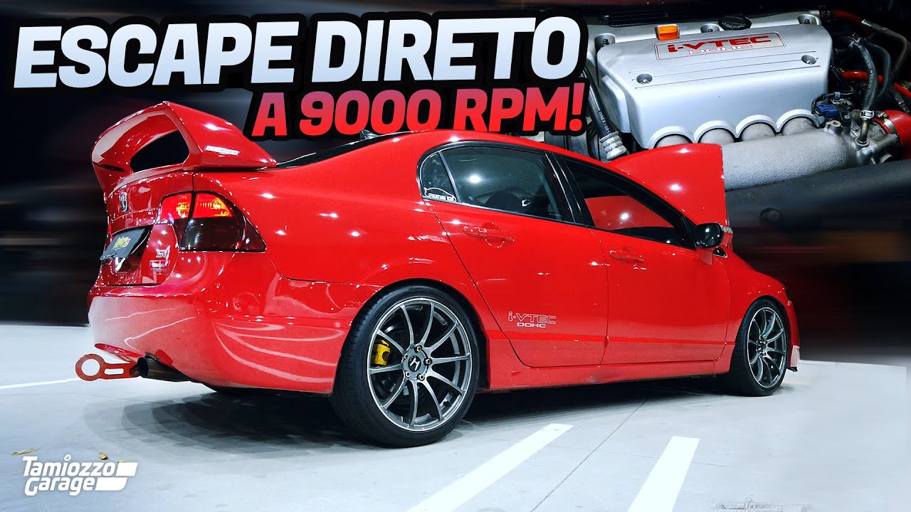 HONDA CIVIC SI ACELERANDO FORTE 😈 ESCAPE DIRETO = SINFONIA!