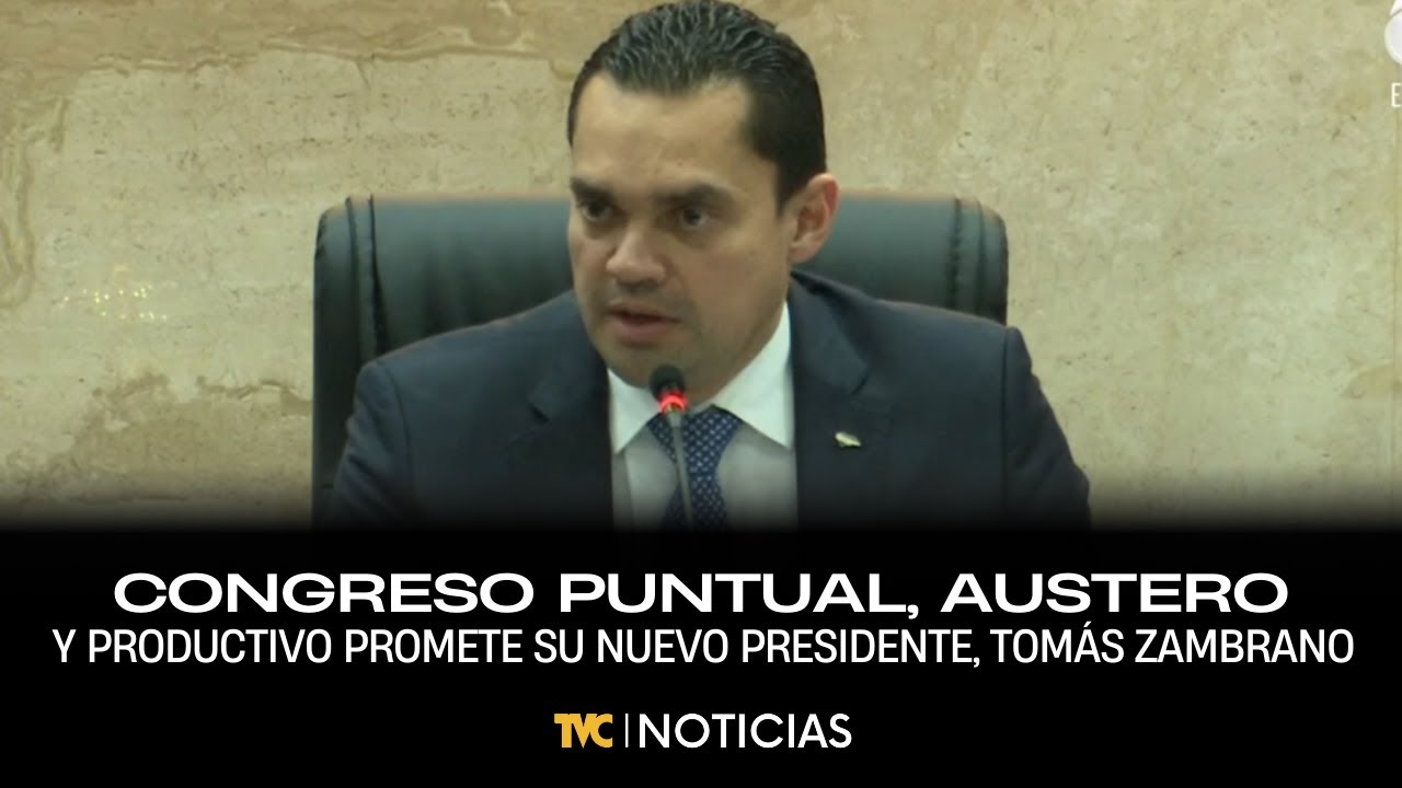 Congreso puntual, austero y productivo promete su nuevo presidente, Tomás Zambrano
